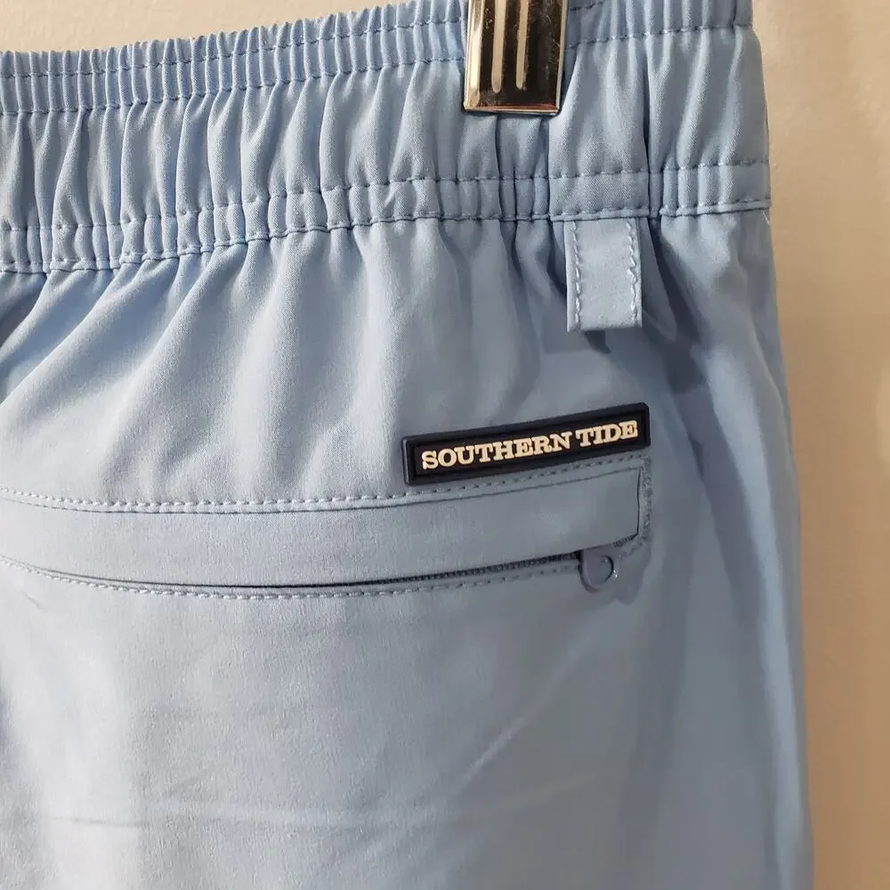 Southern Tide Swim Trunks Men's Medium Light Blue Lined Swim Shorts EUC